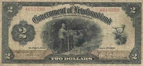 Newfoundland Two Dollar Bill