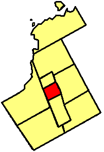 Map showing Aurora's location in York Region