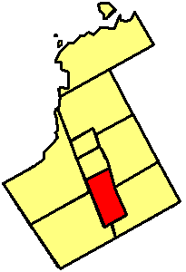 Map showing Richmond Hill's location in York Region